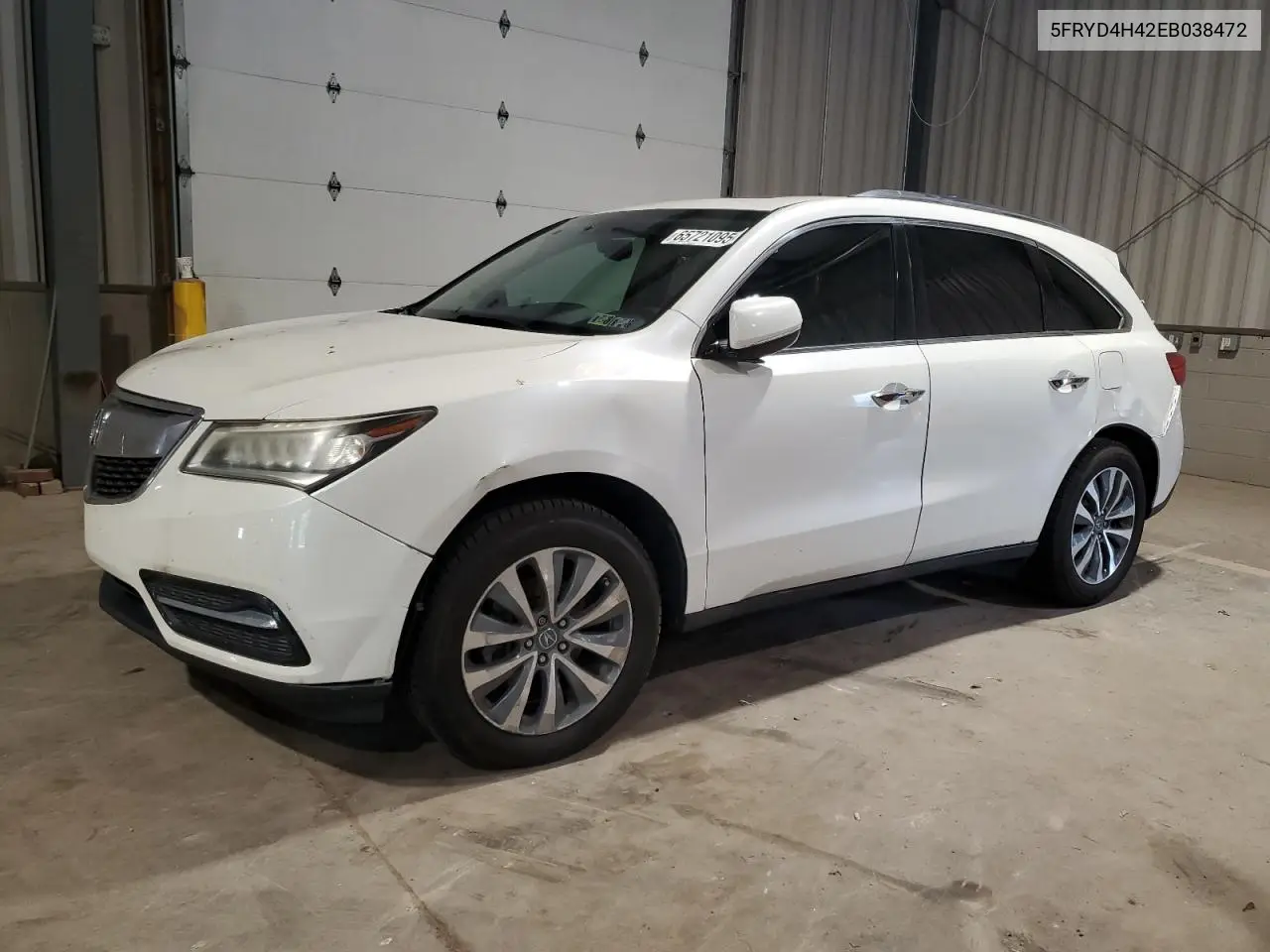 2014 Acura Mdx Technology VIN: 5FRYD4H42EB038472 Lot: 65721095