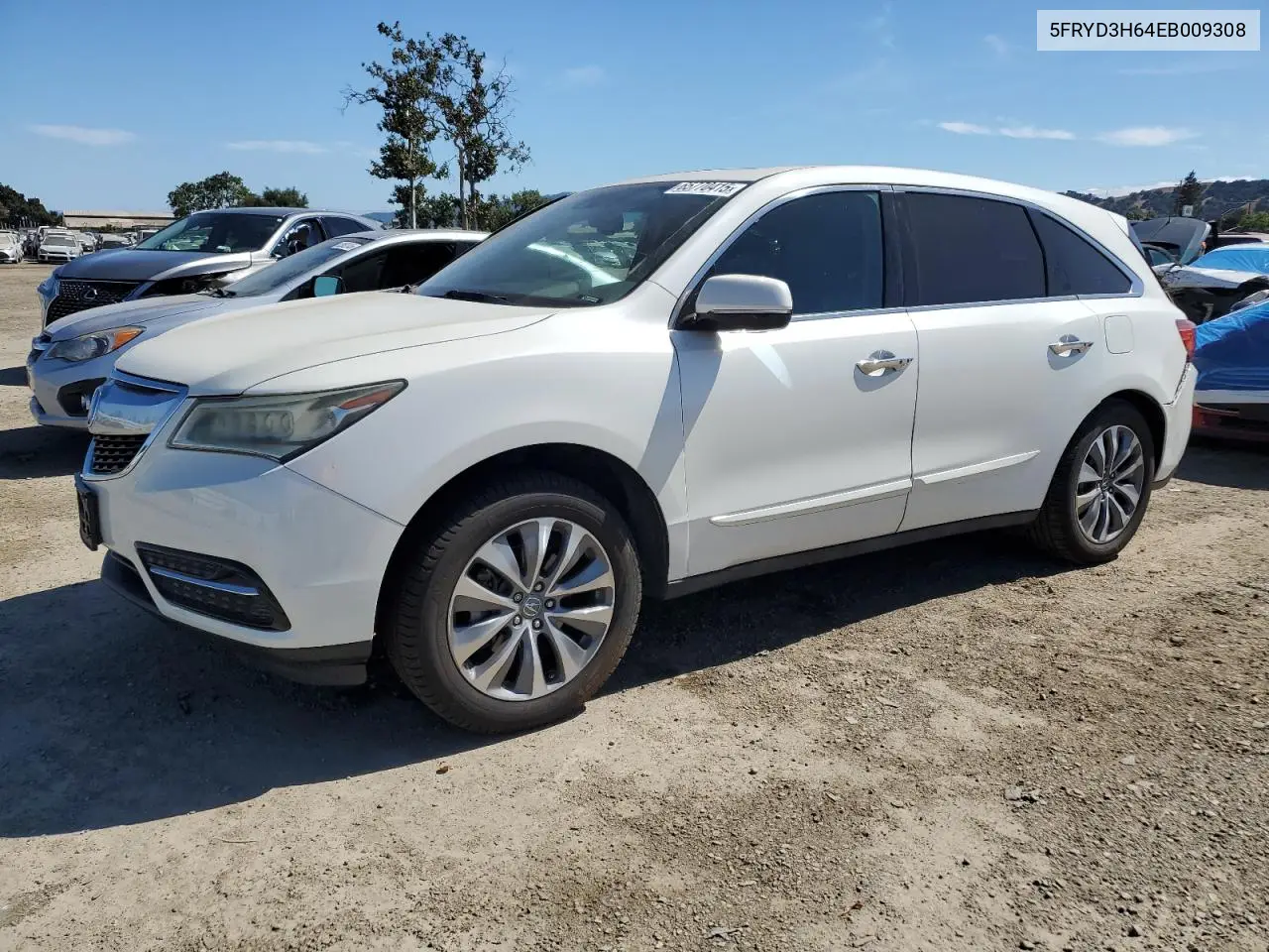 2014 Acura Mdx Technology VIN: 5FRYD3H64EB009308 Lot: 65770415