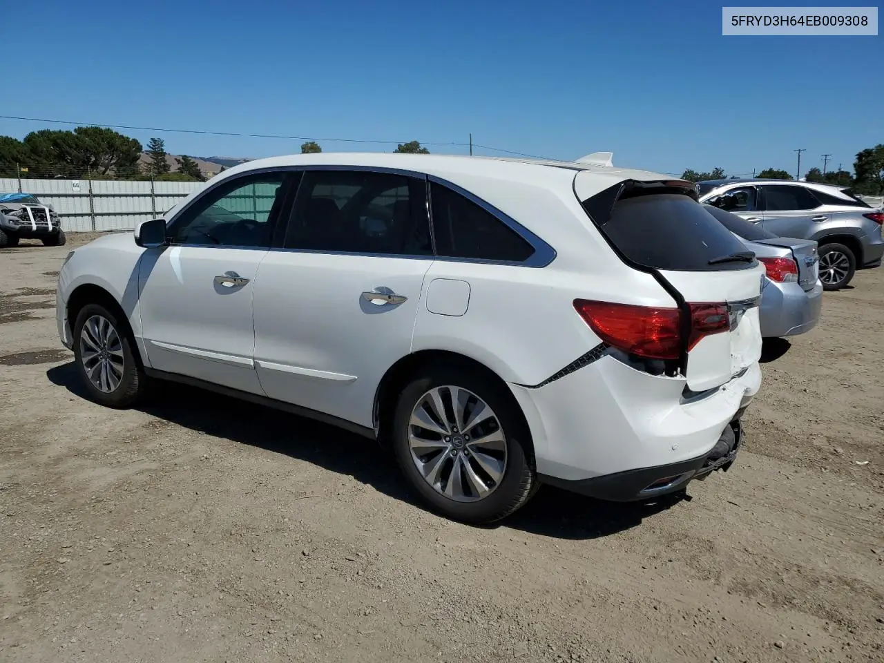 2014 Acura Mdx Technology VIN: 5FRYD3H64EB009308 Lot: 65770415