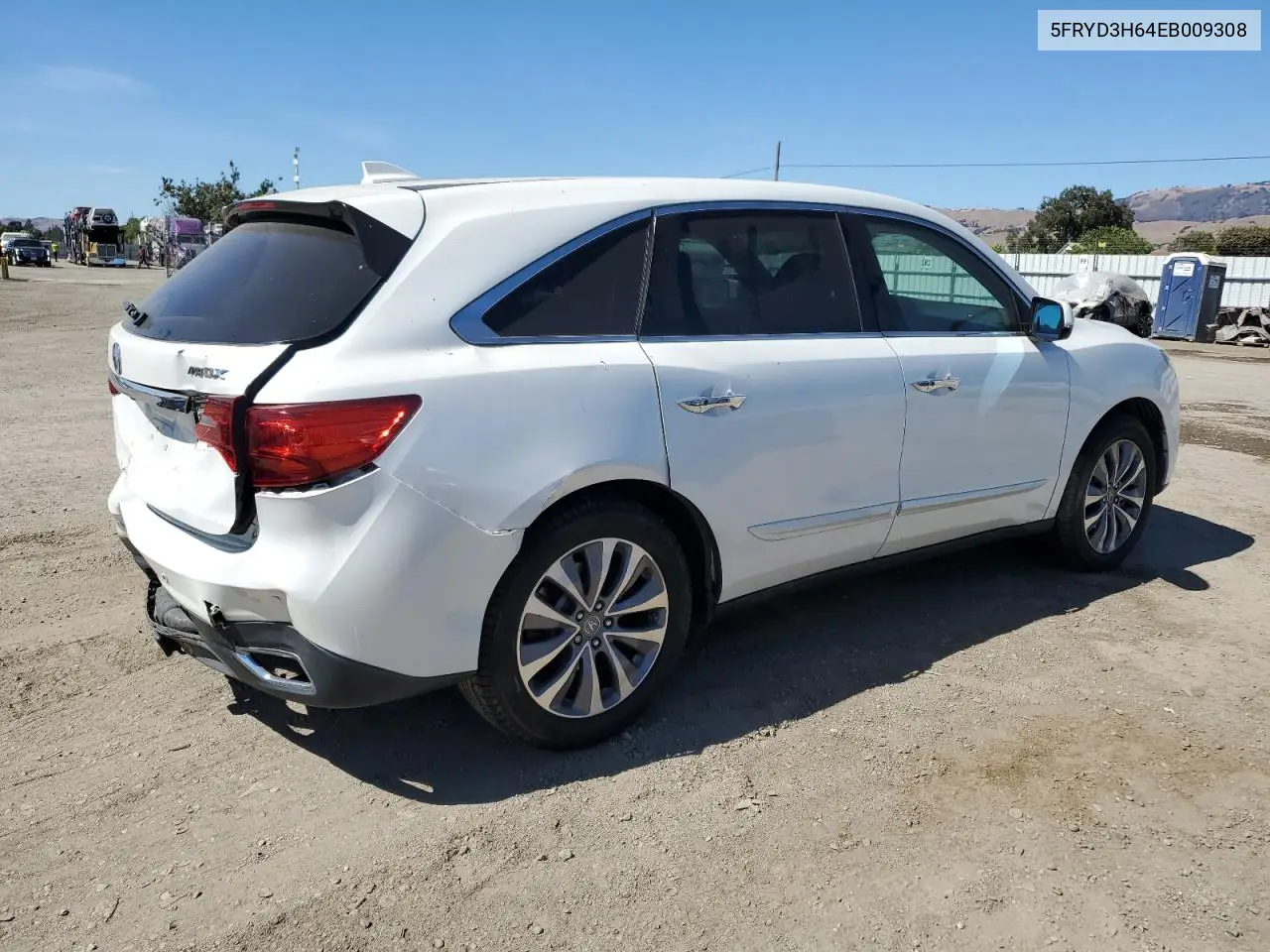 2014 Acura Mdx Technology VIN: 5FRYD3H64EB009308 Lot: 65770415