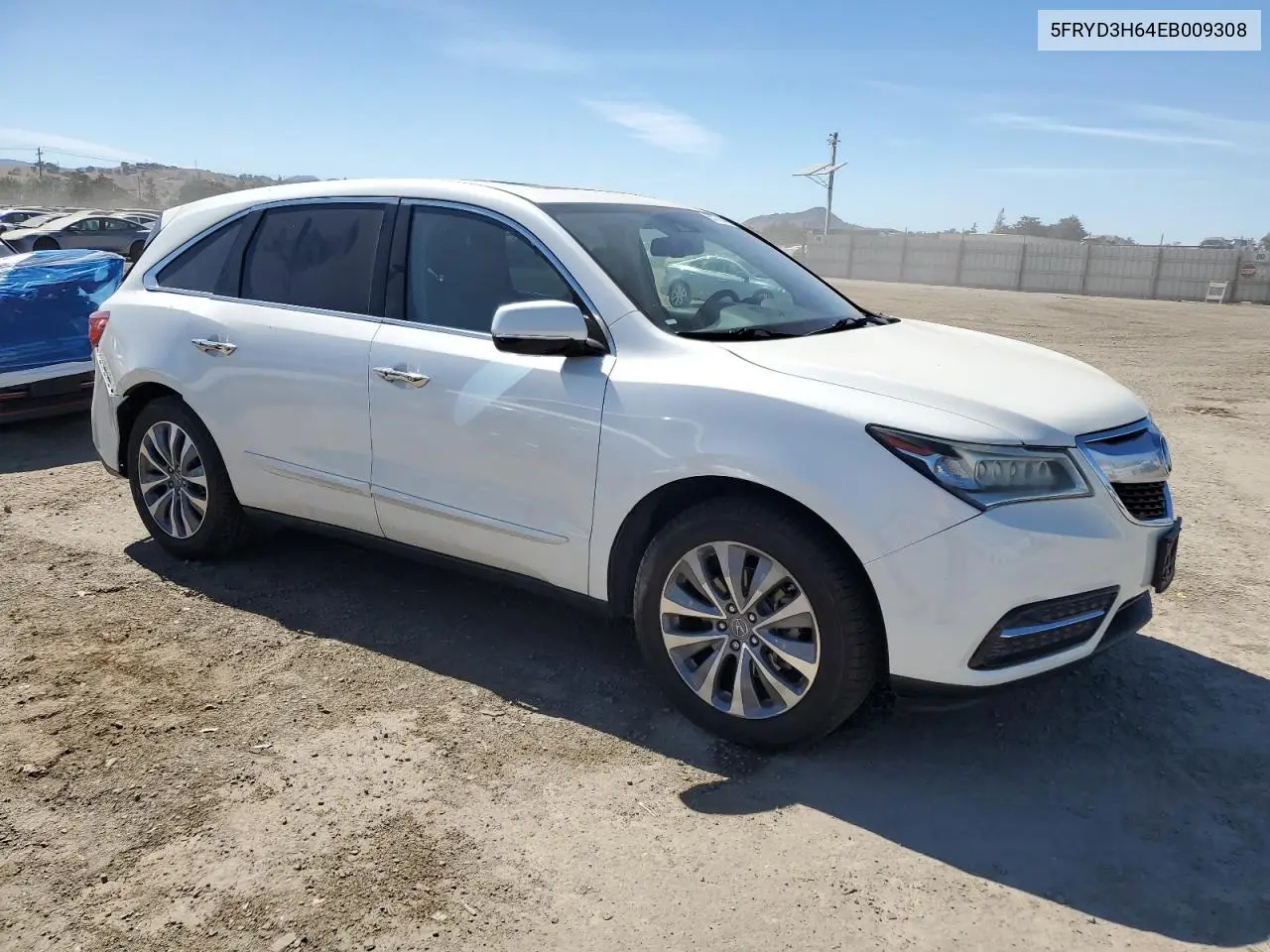 2014 Acura Mdx Technology VIN: 5FRYD3H64EB009308 Lot: 65770415