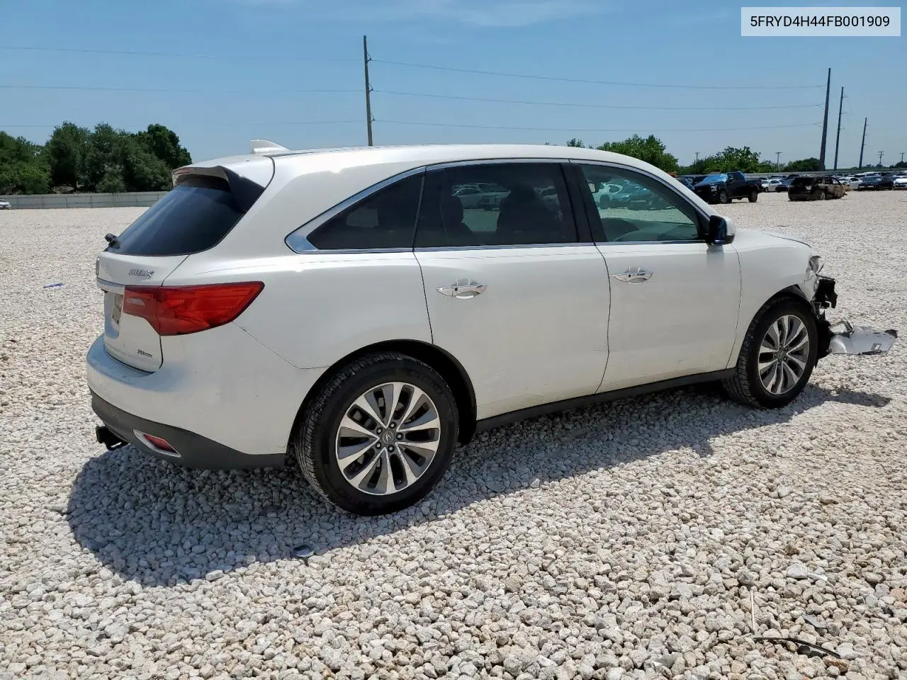 2015 Acura Mdx Technology VIN: 5FRYD4H44FB001909 Lot: 56789365