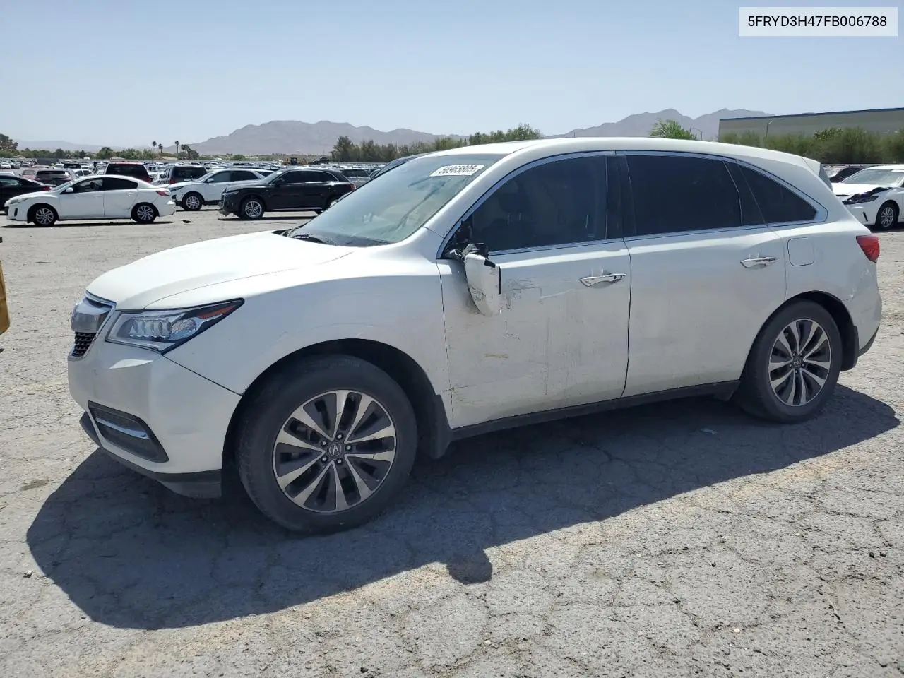 2015 Acura Mdx Technology VIN: 5FRYD3H47FB006788 Lot: 56965805
