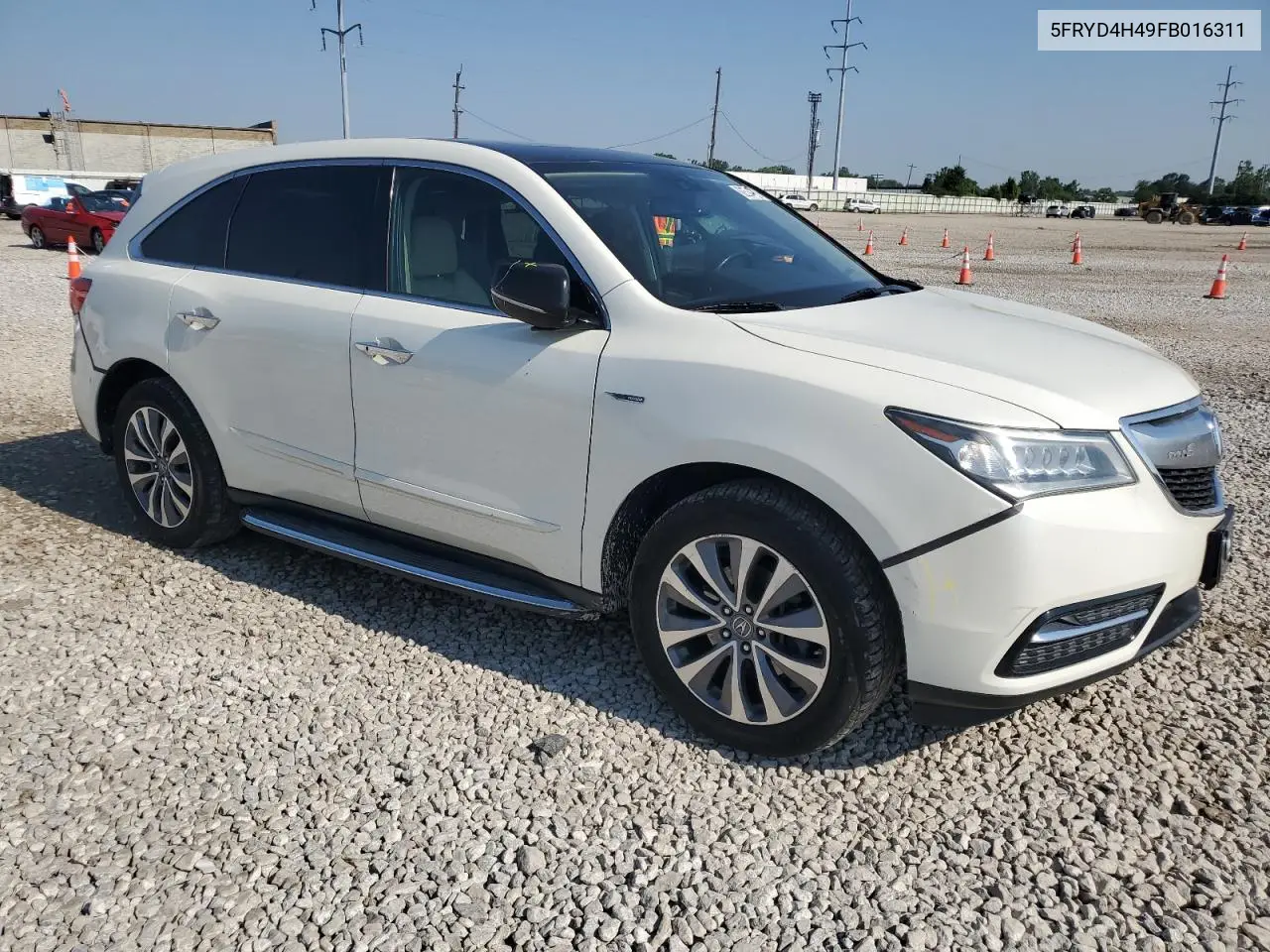 2015 Acura Mdx Technology VIN: 5FRYD4H49FB016311 Lot: 62374525