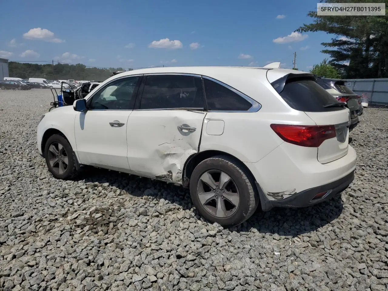 2015 Acura Mdx VIN: 5FRYD4H27FB011395 Lot: 62630475