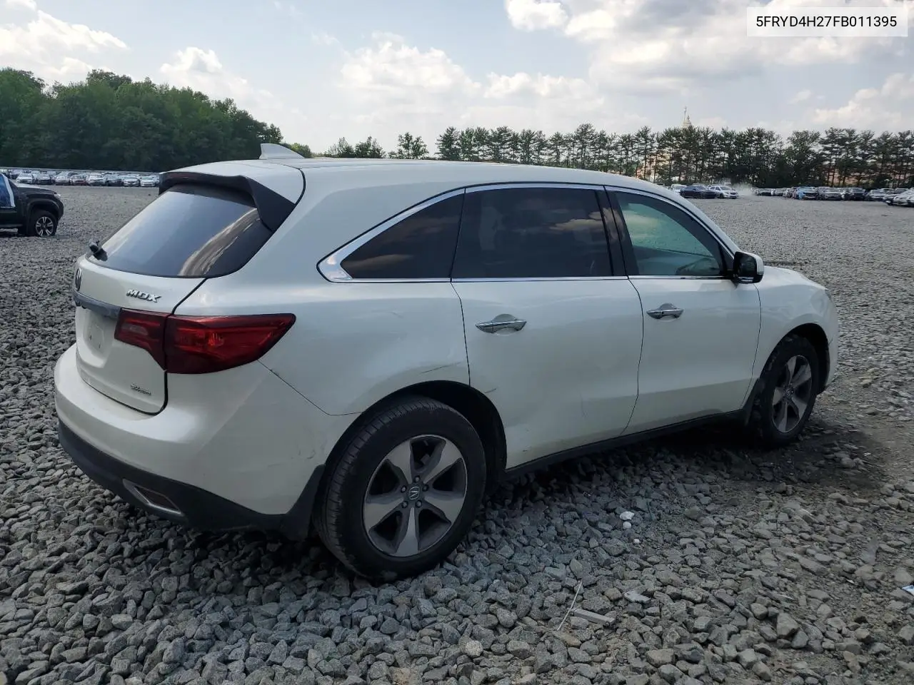 2015 Acura Mdx VIN: 5FRYD4H27FB011395 Lot: 62630475