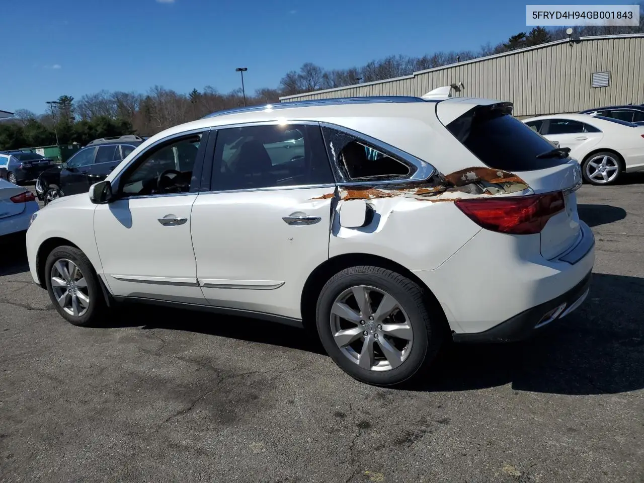 2016 Acura Mdx Advance VIN: 5FRYD4H94GB001843 Lot: 49820445