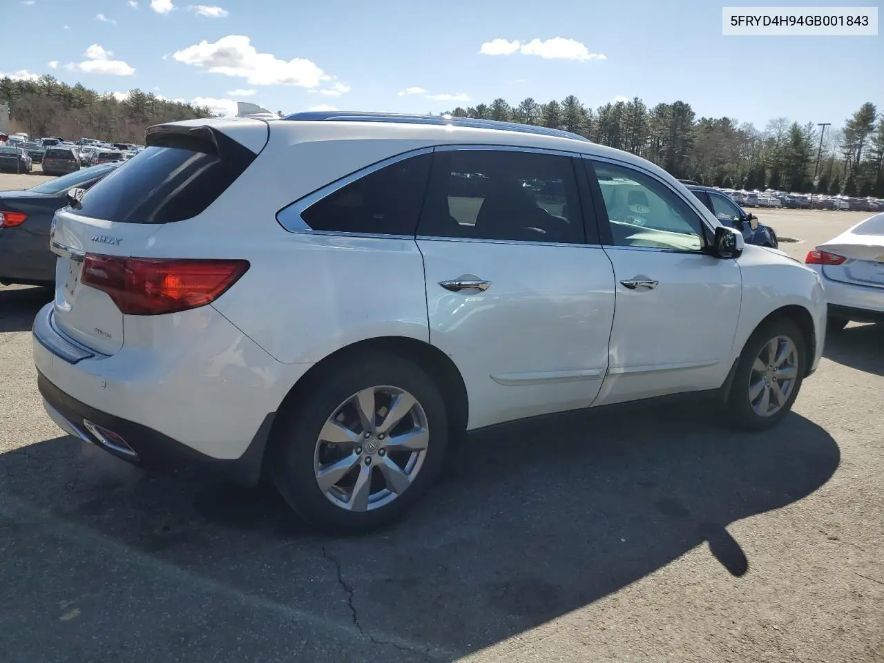 2016 Acura Mdx Advance VIN: 5FRYD4H94GB001843 Lot: 49820445
