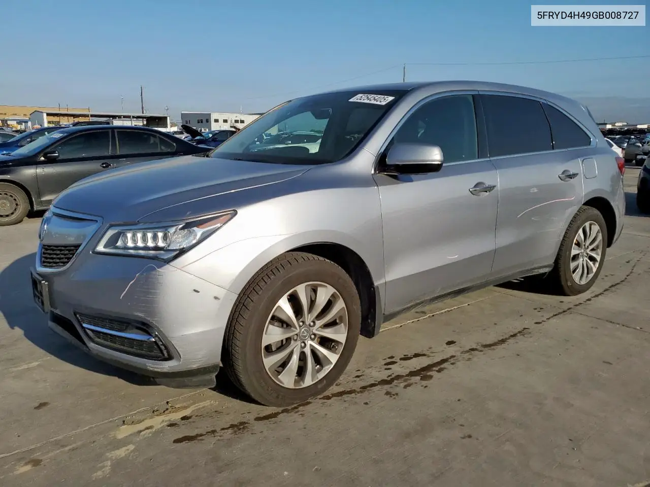 2016 Acura Mdx Technology VIN: 5FRYD4H49GB008727 Lot: 52545405