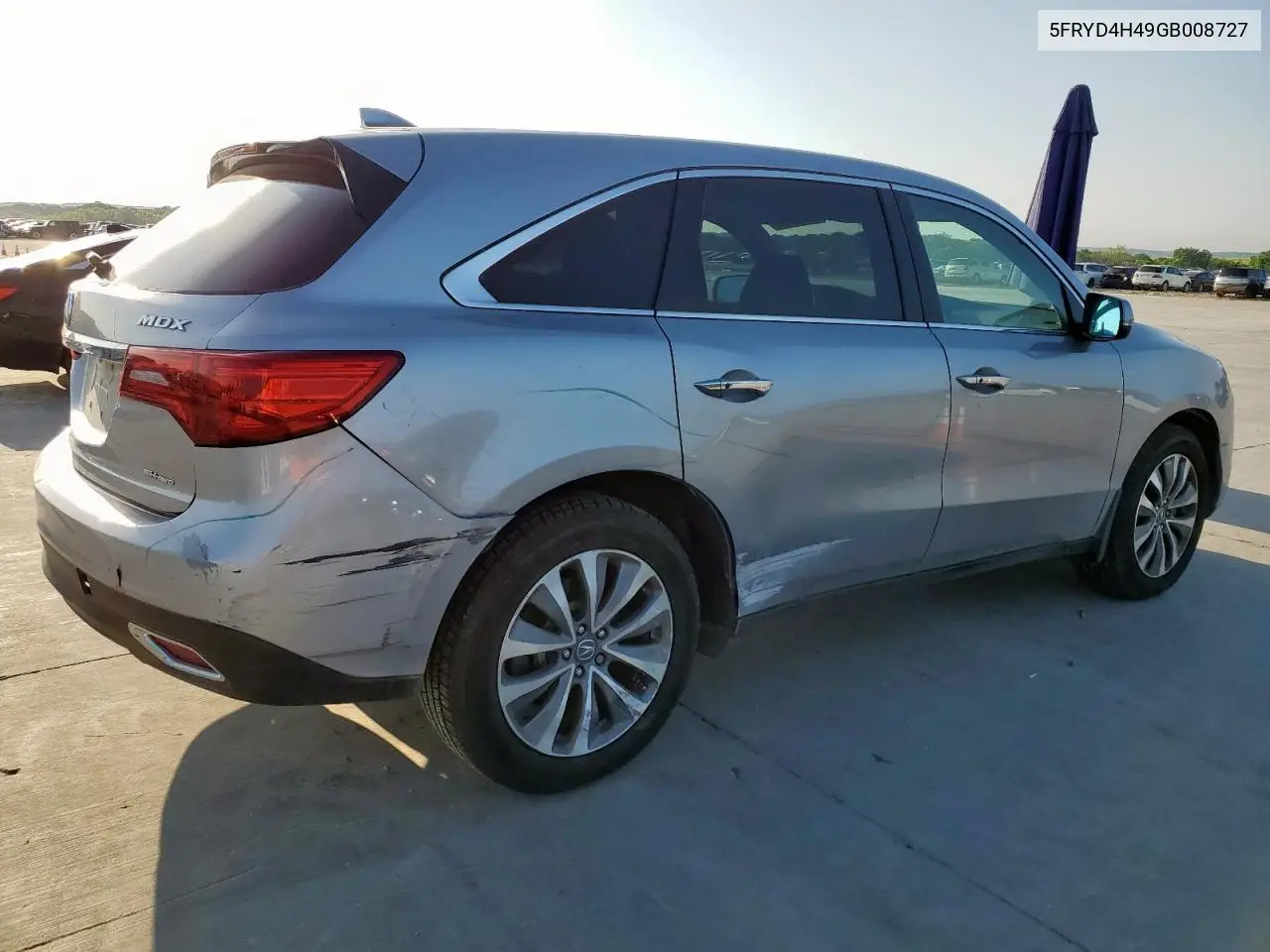 2016 Acura Mdx Technology VIN: 5FRYD4H49GB008727 Lot: 52545405