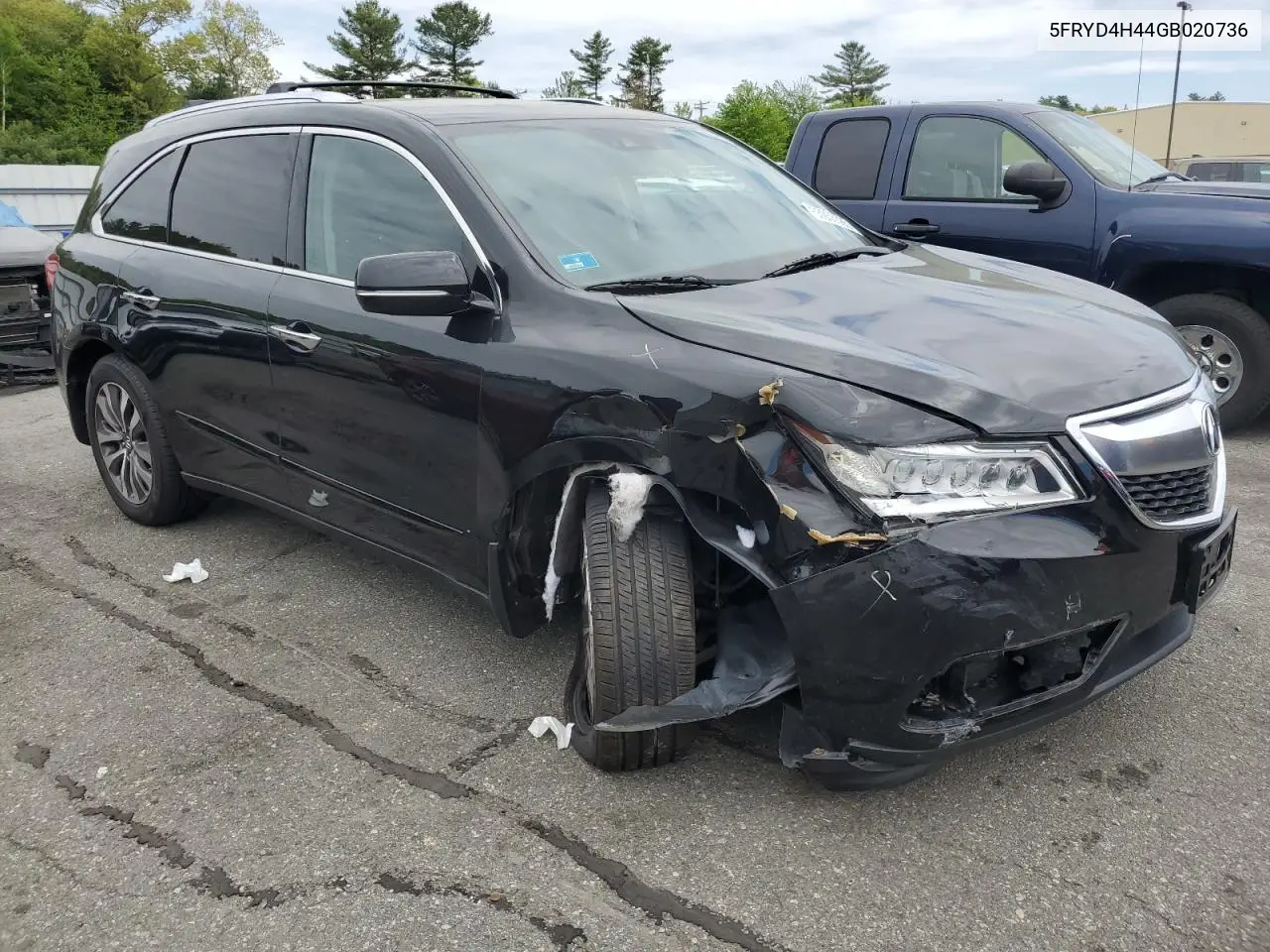 2016 Acura Mdx Technology VIN: 5FRYD4H44GB020736 Lot: 55936585