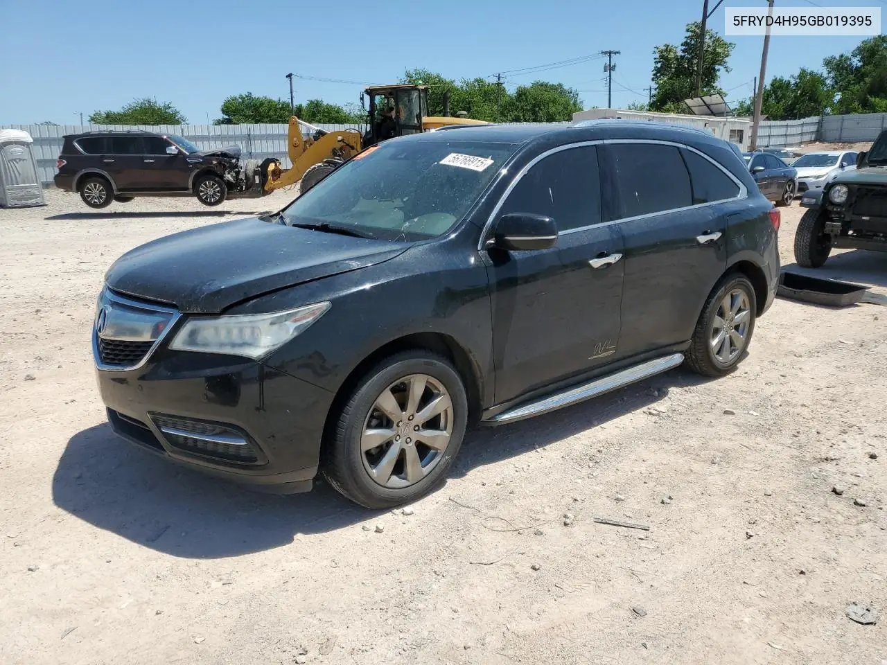 2016 Acura Mdx Advance VIN: 5FRYD4H95GB019395 Lot: 56766915