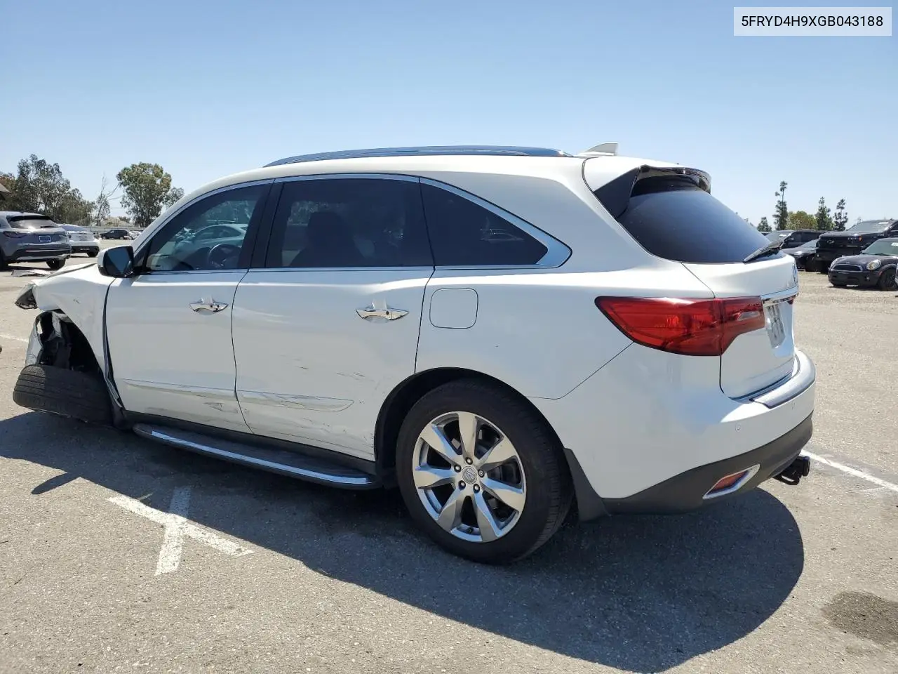 2016 Acura Mdx Advance VIN: 5FRYD4H9XGB043188 Lot: 56800545