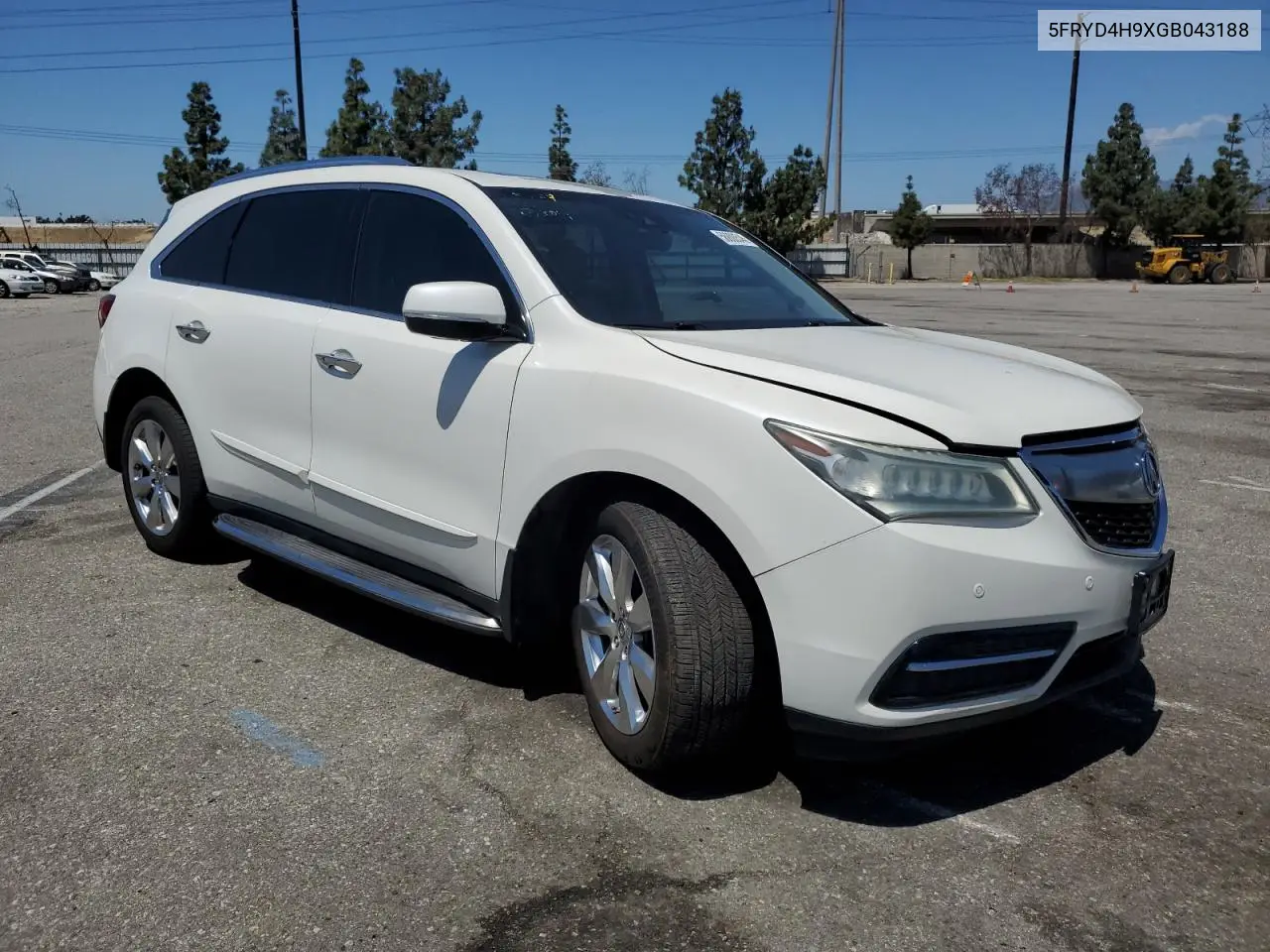 2016 Acura Mdx Advance VIN: 5FRYD4H9XGB043188 Lot: 56800545