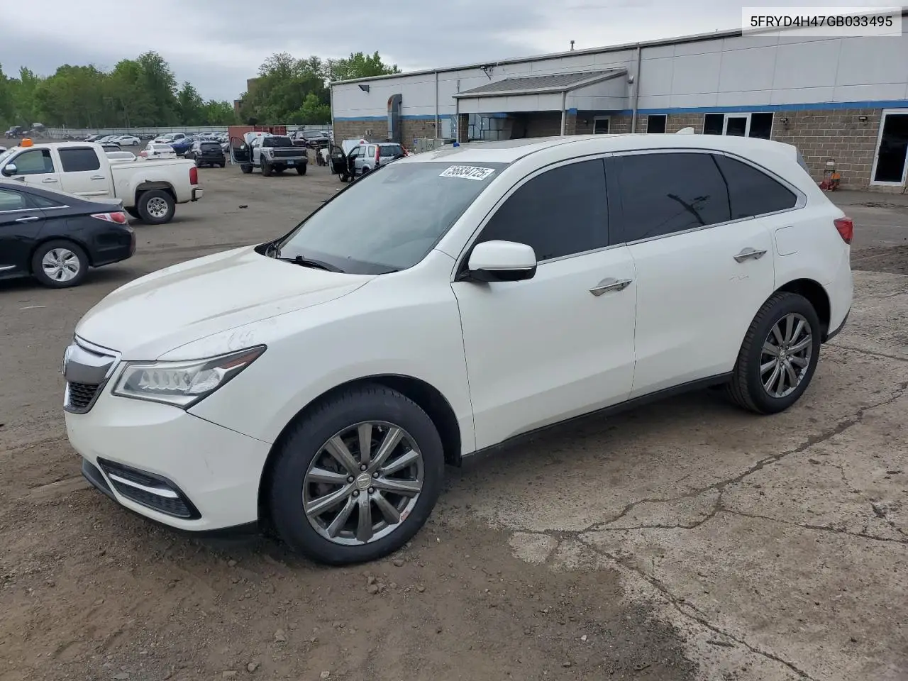 2016 Acura Mdx Technology VIN: 5FRYD4H47GB033495 Lot: 56834725