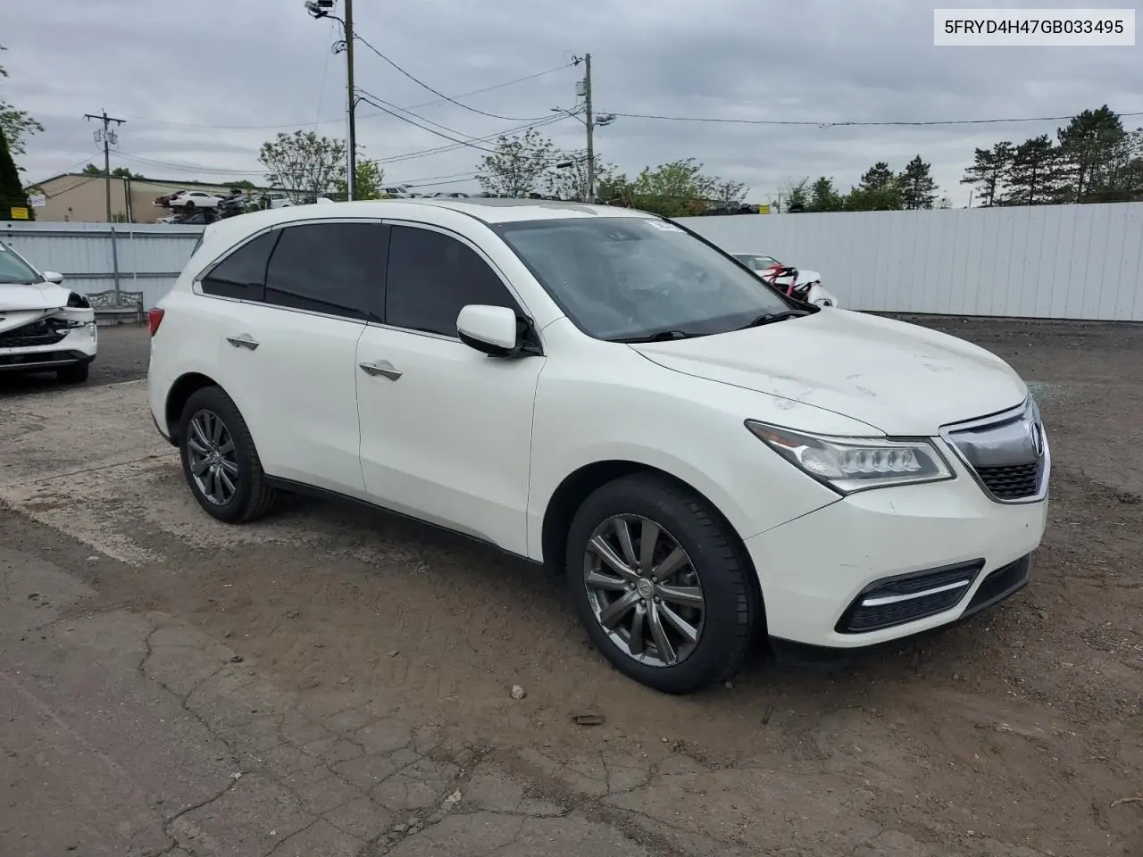 2016 Acura Mdx Technology VIN: 5FRYD4H47GB033495 Lot: 56834725