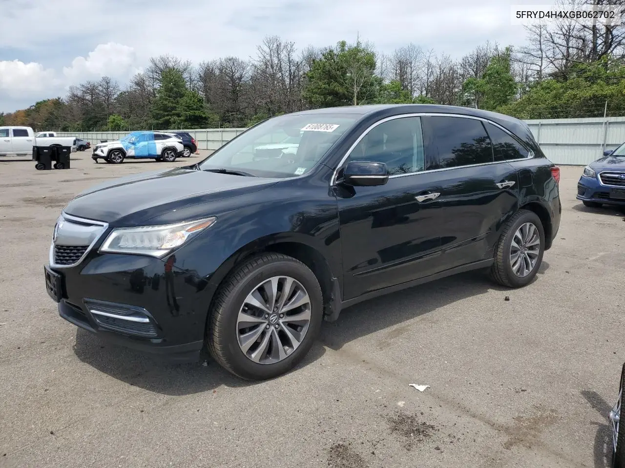 2016 Acura Mdx Technology VIN: 5FRYD4H4XGB062702 Lot: 61008765