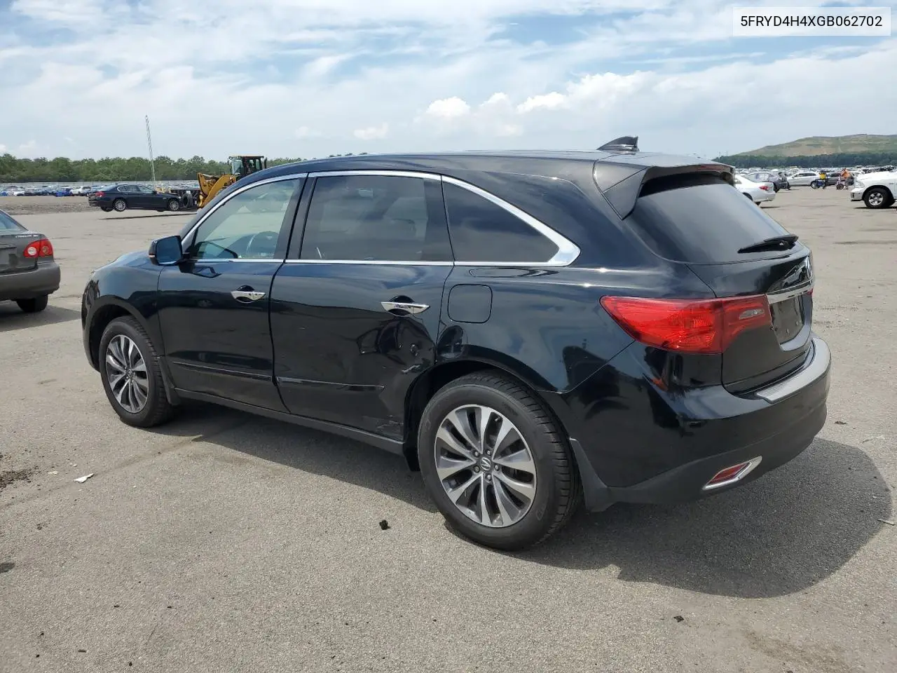 2016 Acura Mdx Technology VIN: 5FRYD4H4XGB062702 Lot: 61008765