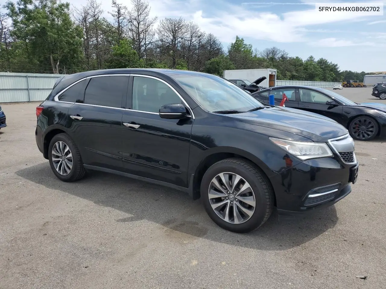 2016 Acura Mdx Technology VIN: 5FRYD4H4XGB062702 Lot: 61008765