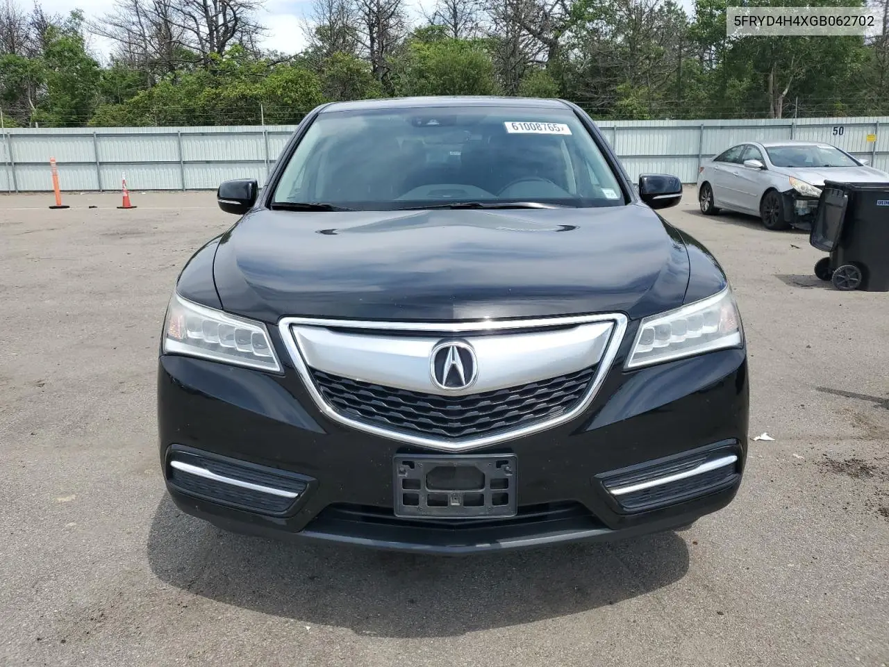 2016 Acura Mdx Technology VIN: 5FRYD4H4XGB062702 Lot: 61008765