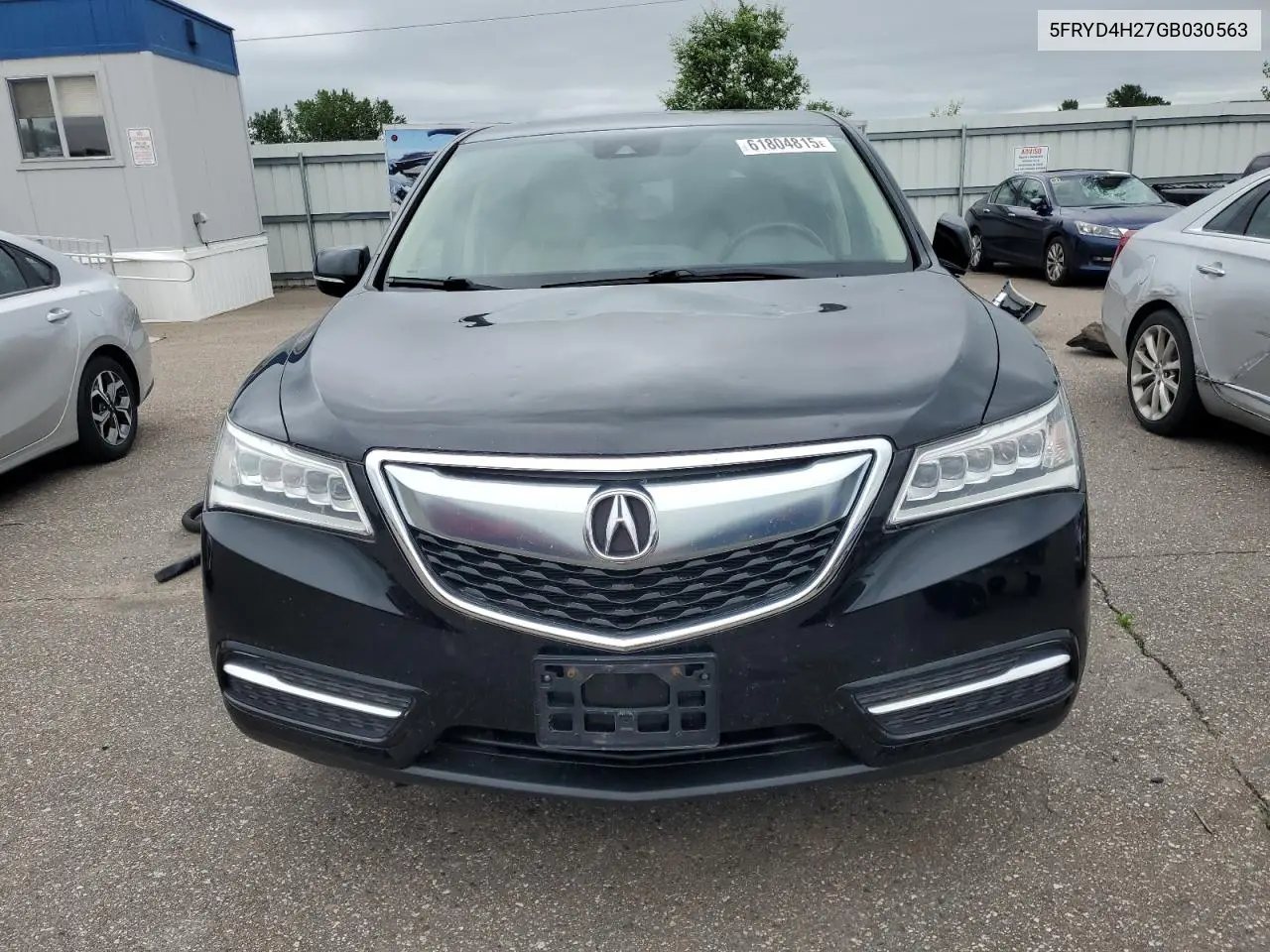 2016 Acura Mdx VIN: 5FRYD4H27GB030563 Lot: 61804815