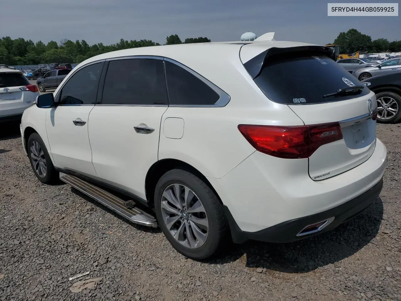2016 Acura Mdx Technology VIN: 5FRYD4H44GB059925 Lot: 62384215