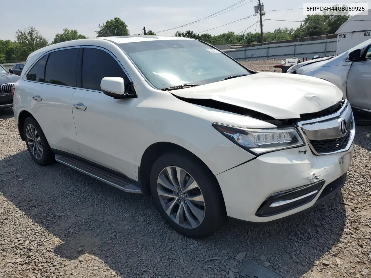2016 Acura Mdx Technology VIN: 5FRYD4H44GB059925 Lot: 62384215