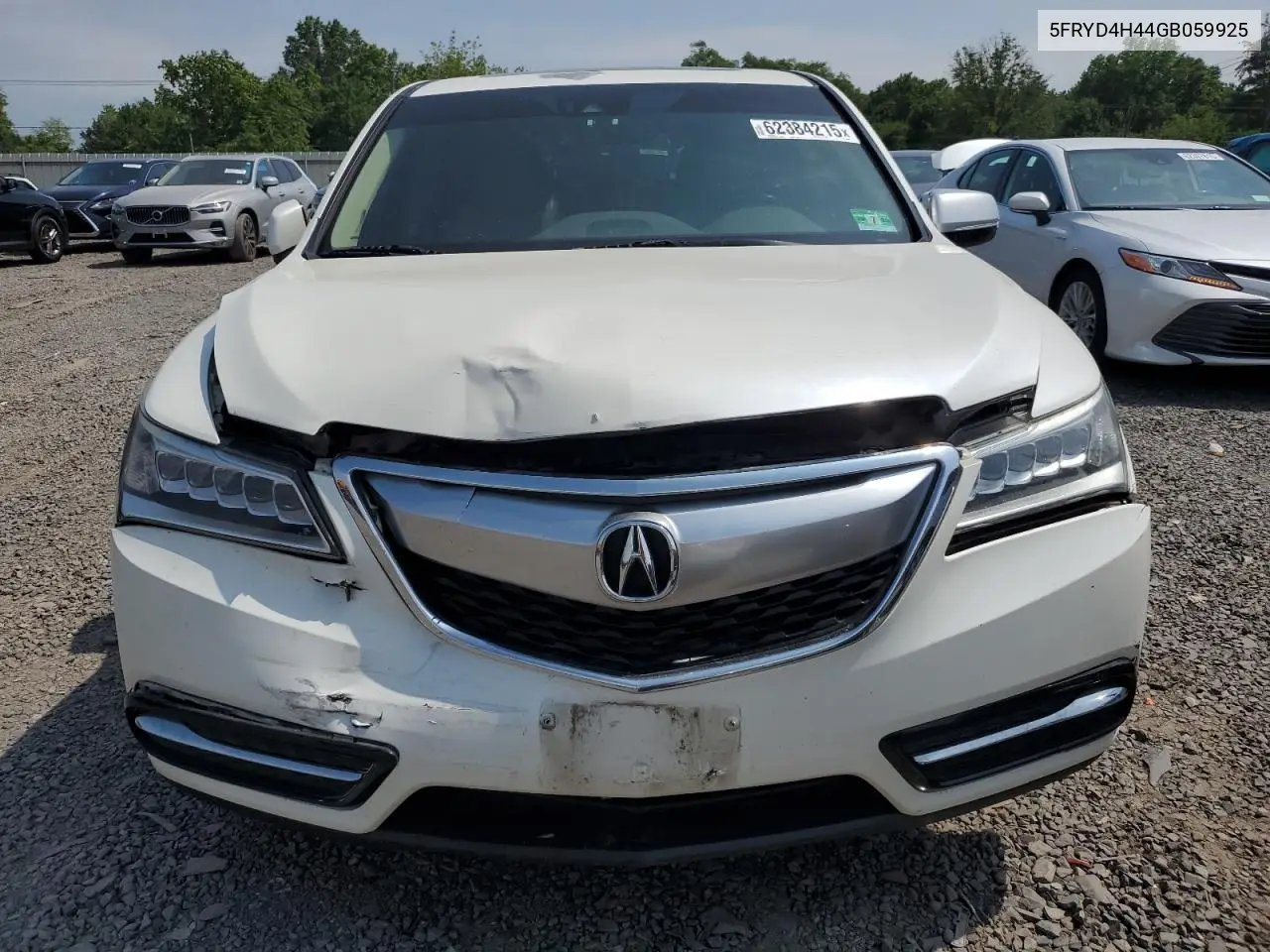 2016 Acura Mdx Technology VIN: 5FRYD4H44GB059925 Lot: 62384215