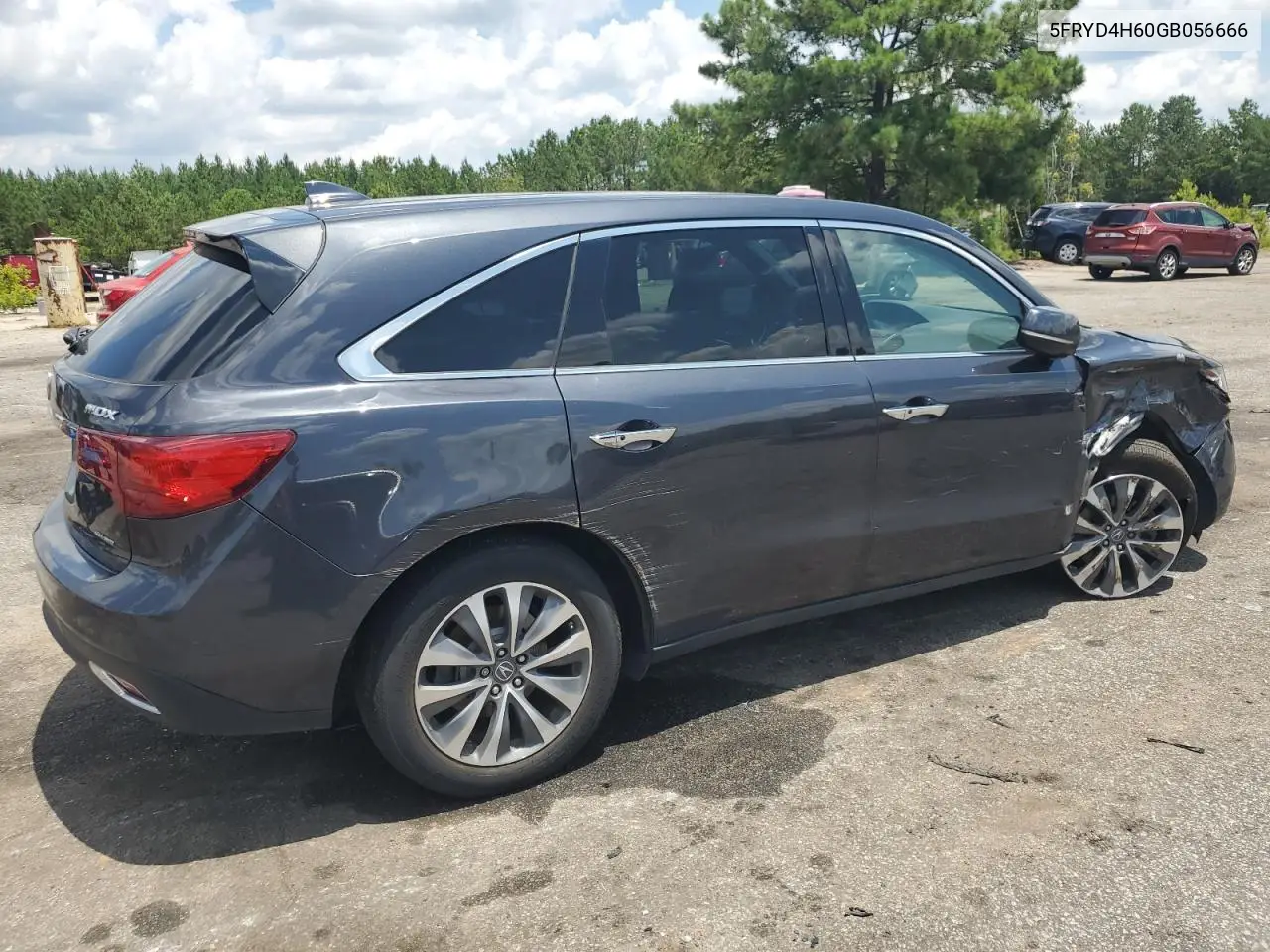 2016 Acura Mdx Technology VIN: 5FRYD4H60GB056666 Lot: 62701435