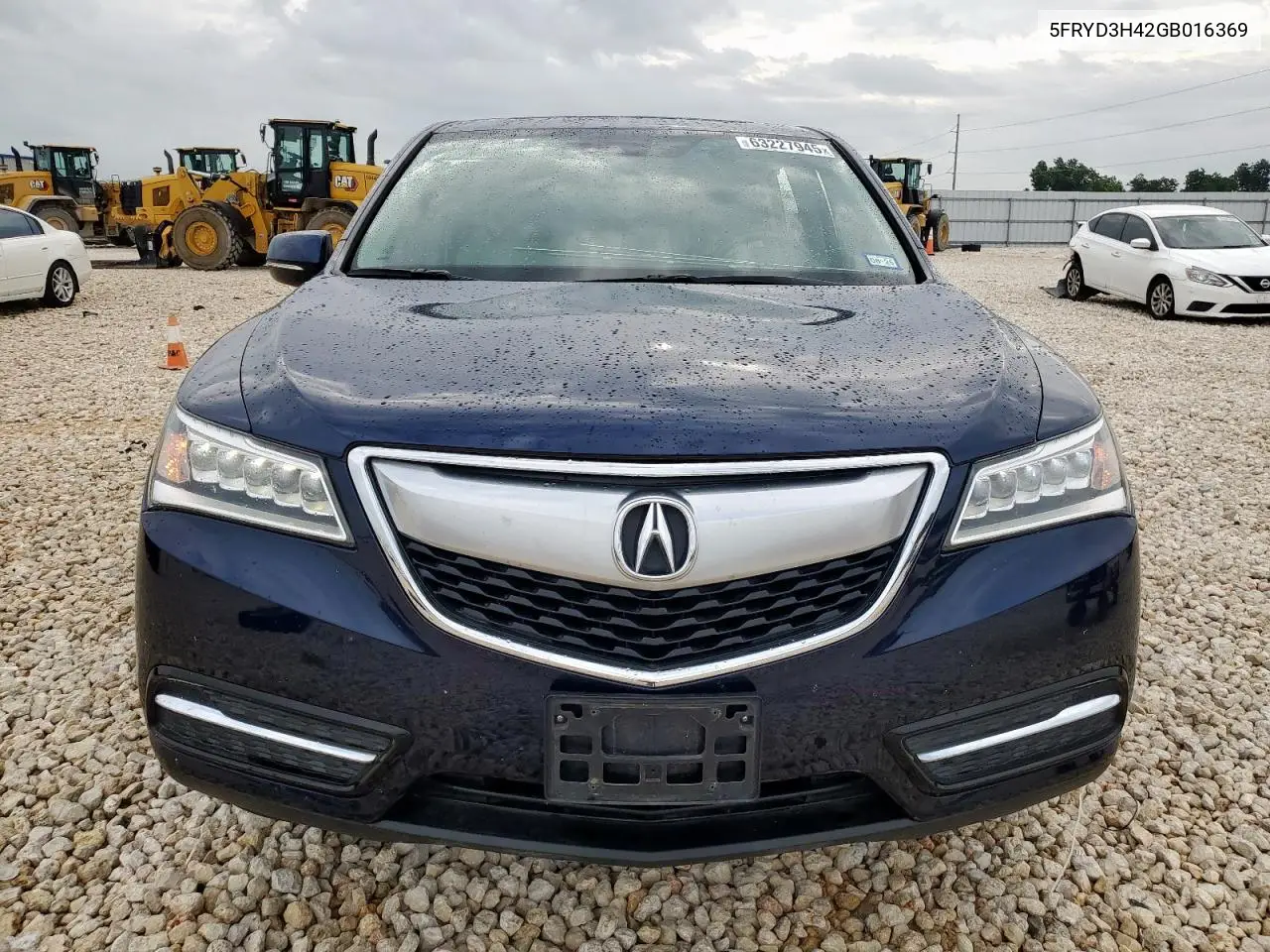 2016 Acura Mdx Technology VIN: 5FRYD3H42GB016369 Lot: 63227945