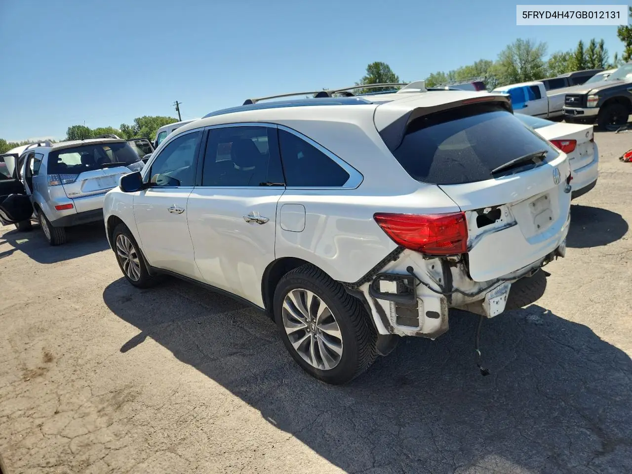 2016 Acura Mdx Technology VIN: 5FRYD4H47GB012131 Lot: 63266935