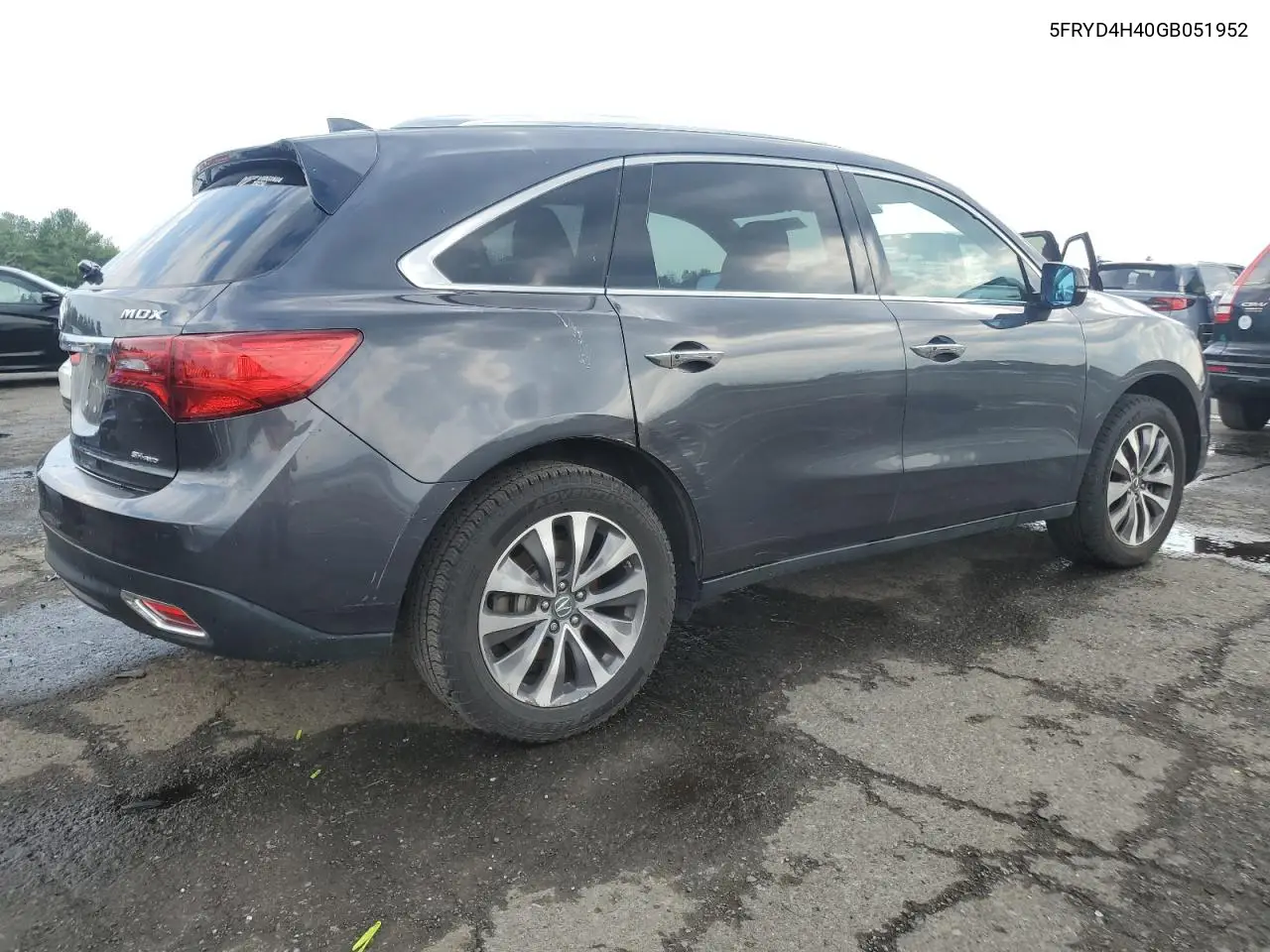 2016 Acura Mdx Technology VIN: 5FRYD4H40GB051952 Lot: 63576235