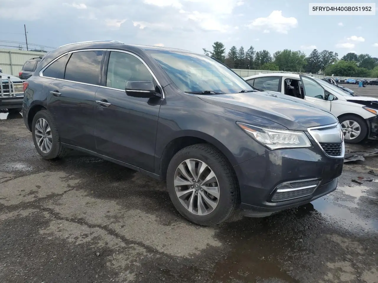 2016 Acura Mdx Technology VIN: 5FRYD4H40GB051952 Lot: 63576235
