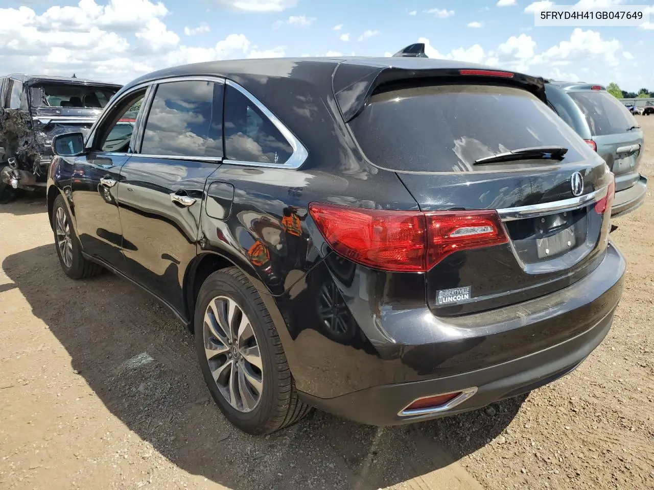 2016 Acura Mdx Technology VIN: 5FRYD4H41GB047649 Lot: 63626935