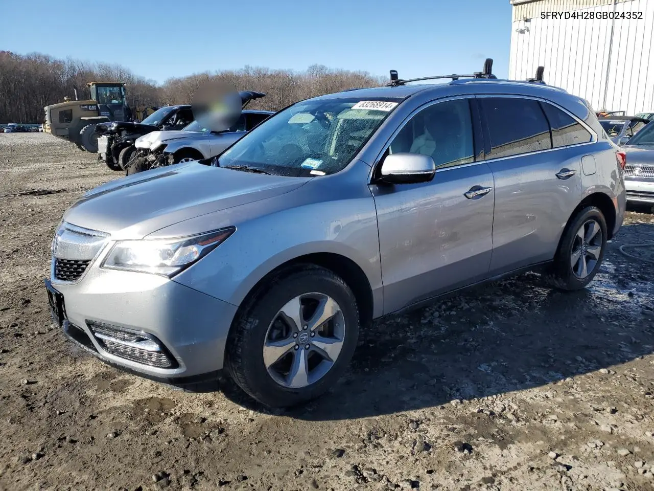 2016 Acura Mdx VIN: 5FRYD4H28GB024352 Lot: 83268914