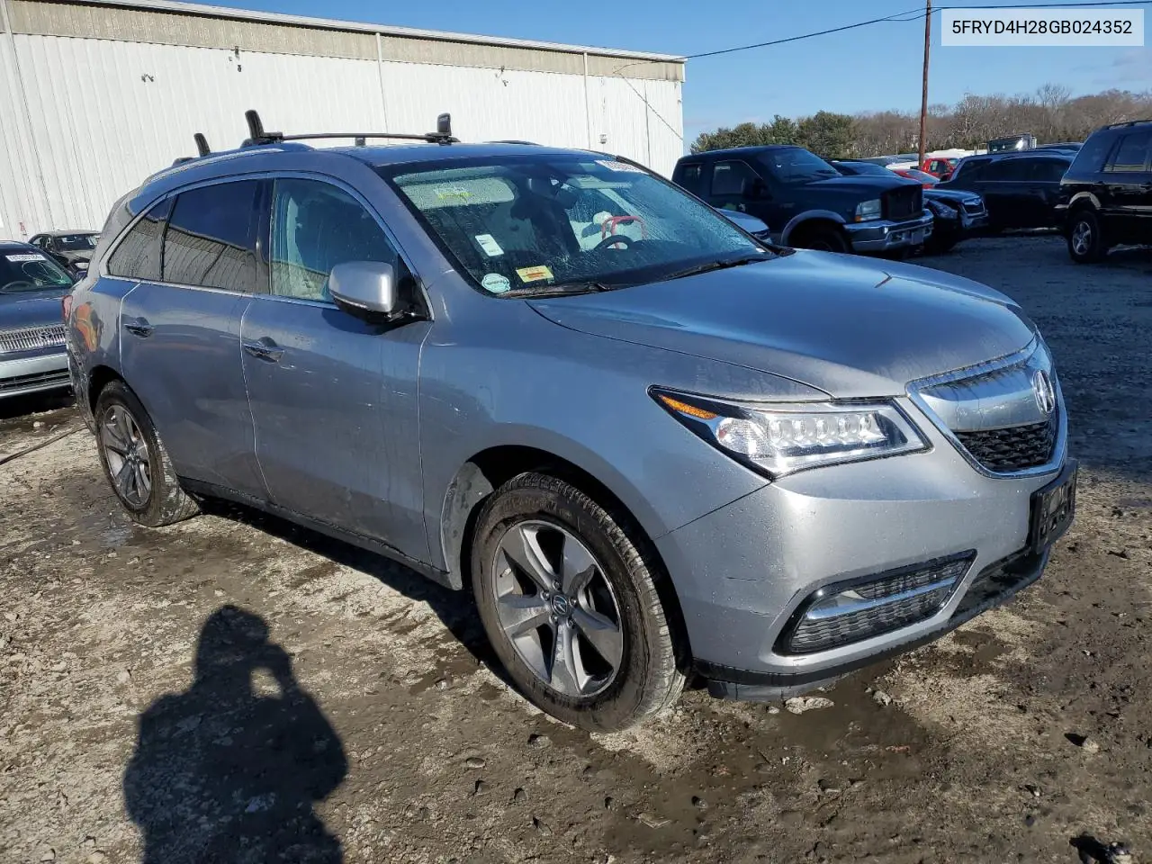 2016 Acura Mdx VIN: 5FRYD4H28GB024352 Lot: 83268914