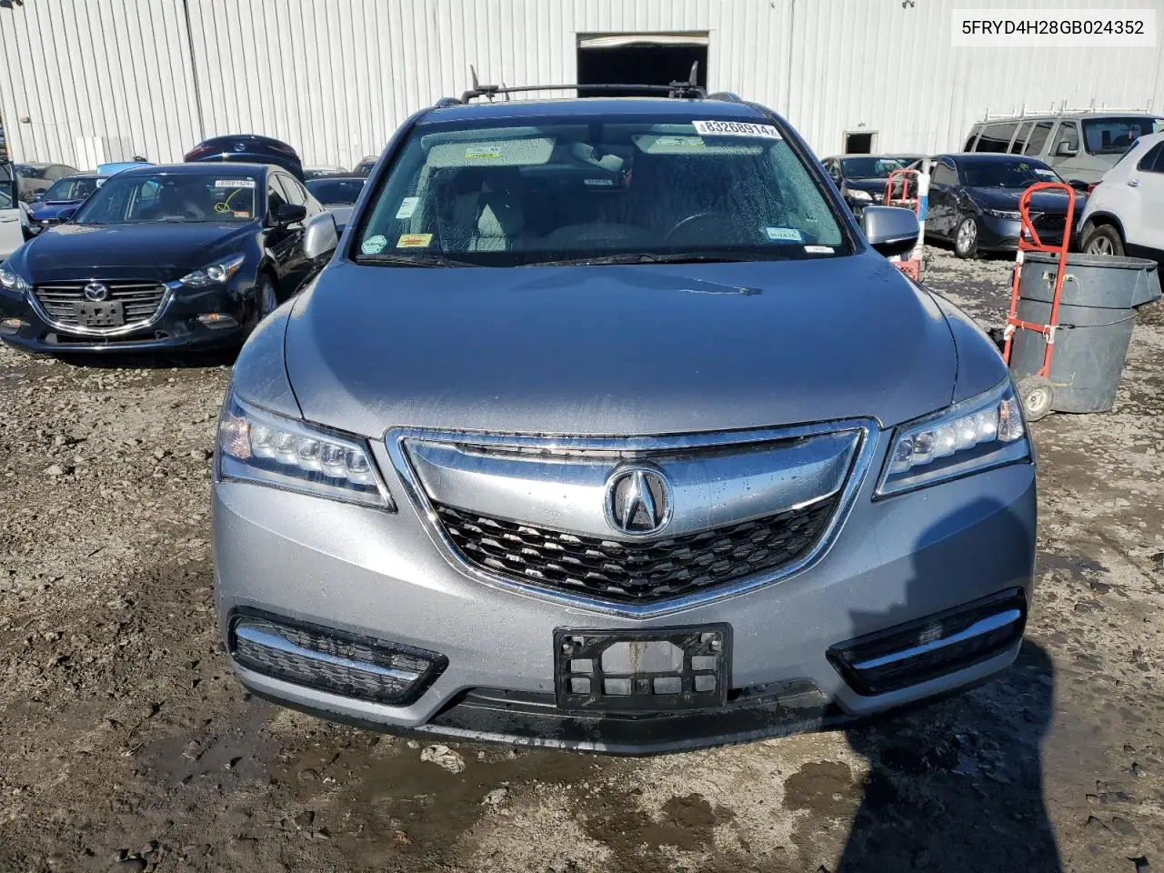 2016 Acura Mdx VIN: 5FRYD4H28GB024352 Lot: 83268914