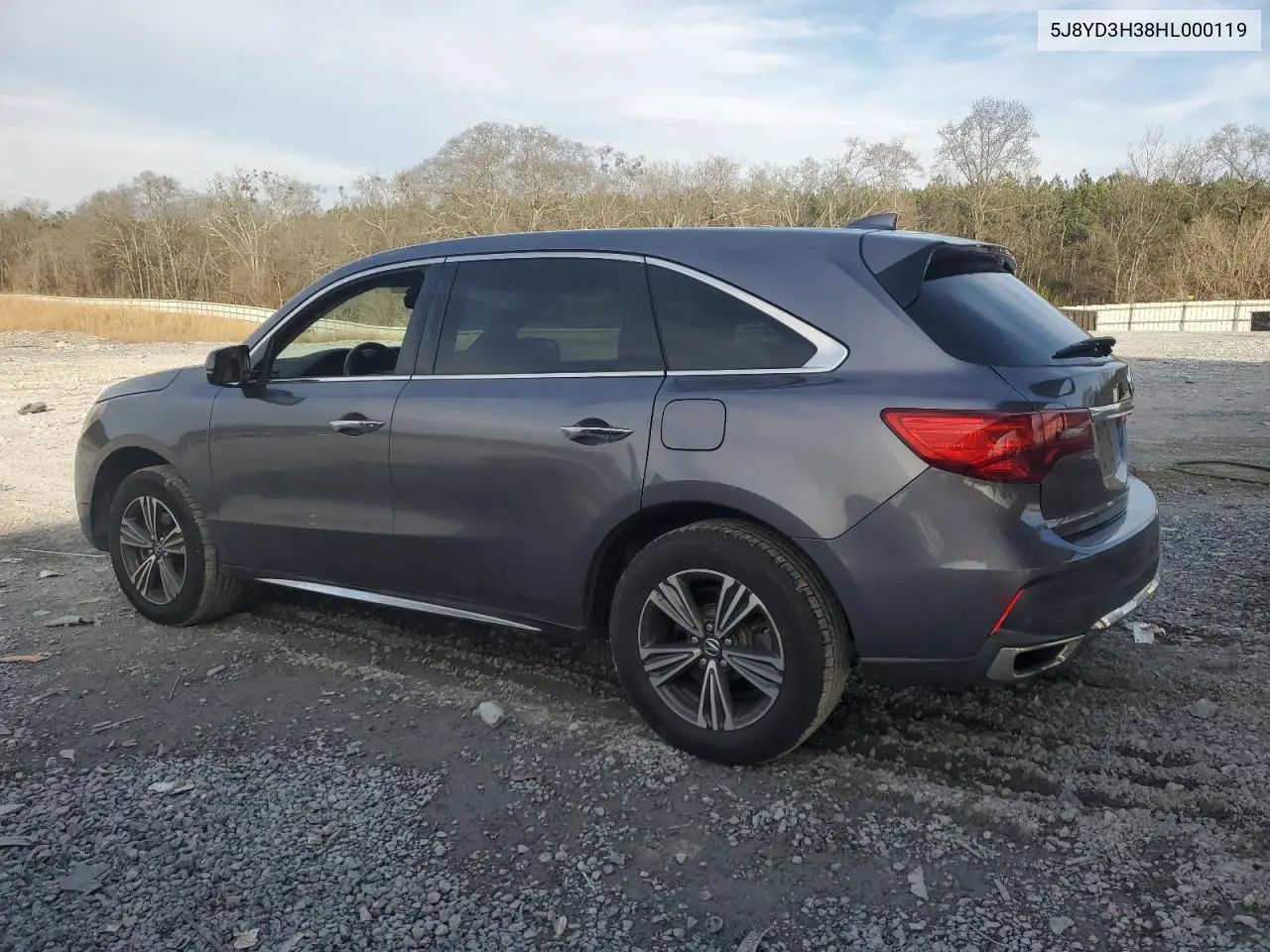 2017 Acura Mdx VIN: 5J8YD3H38HL000119 Lot: 42914585