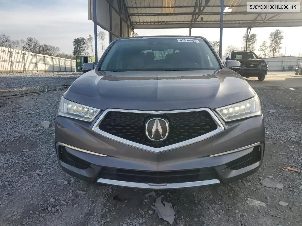 2017 Acura Mdx VIN: 5J8YD3H38HL000119 Lot: 42914585