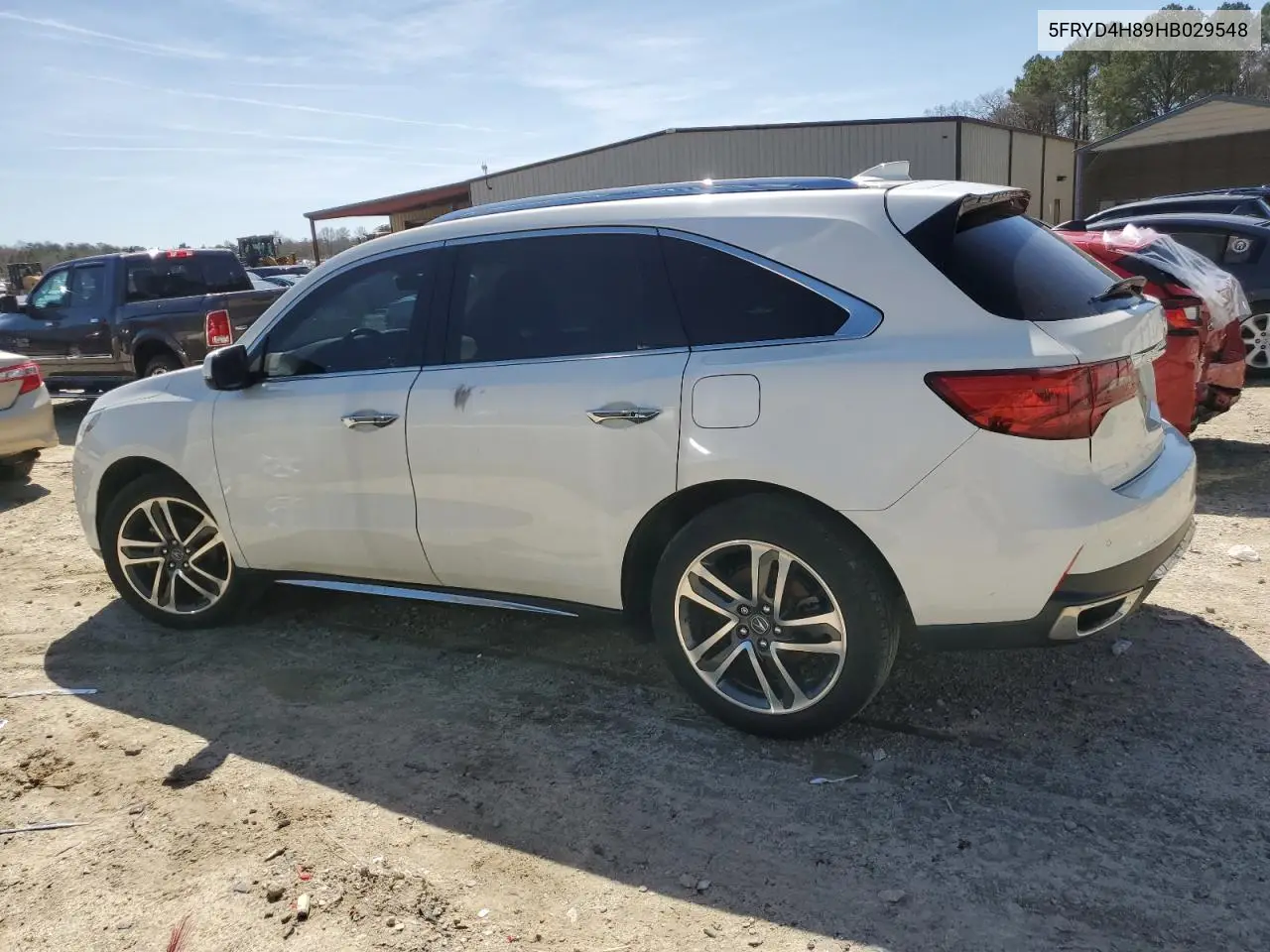 2017 Acura Mdx Advance VIN: 5FRYD4H89HB029548 Lot: 49157715