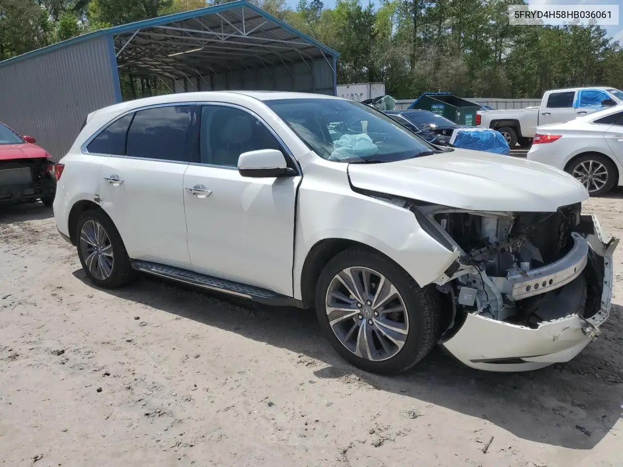2017 Acura Mdx Technology VIN: 5FRYD4H58HB036061 Lot: 51608325