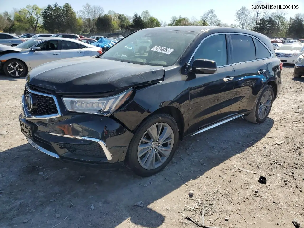 2017 Acura Mdx Technology VIN: 5J8YD4H5XHL000405 Lot: 52249395