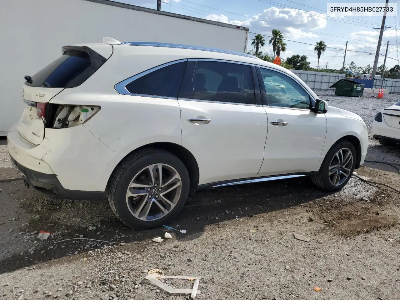 2017 Acura Mdx Advance VIN: 5FRYD4H85HB027733 Lot: 53807465
