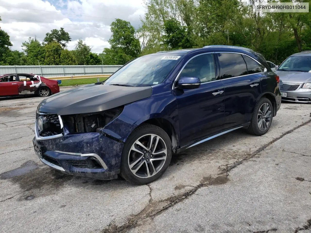 2017 Acura Mdx Advance VIN: 5FRYD4H90HB011044 Lot: 55206385