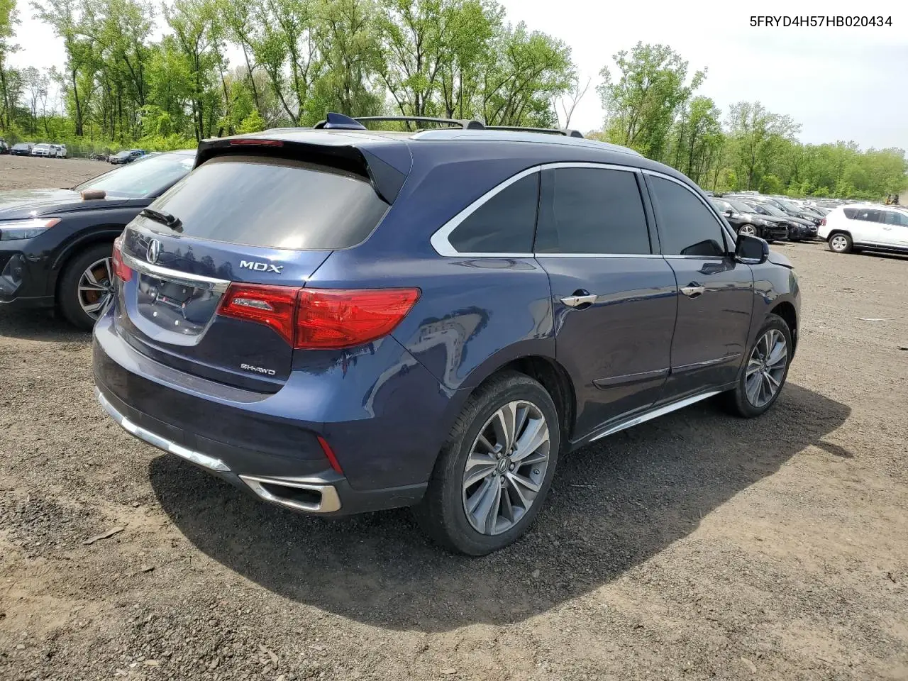 2017 Acura Mdx Technology VIN: 5FRYD4H57HB020434 Lot: 55806925