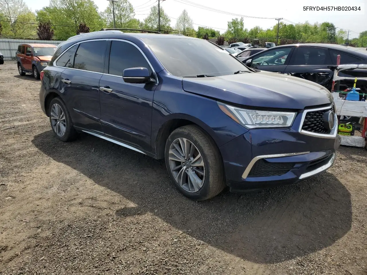 2017 Acura Mdx Technology VIN: 5FRYD4H57HB020434 Lot: 55806925