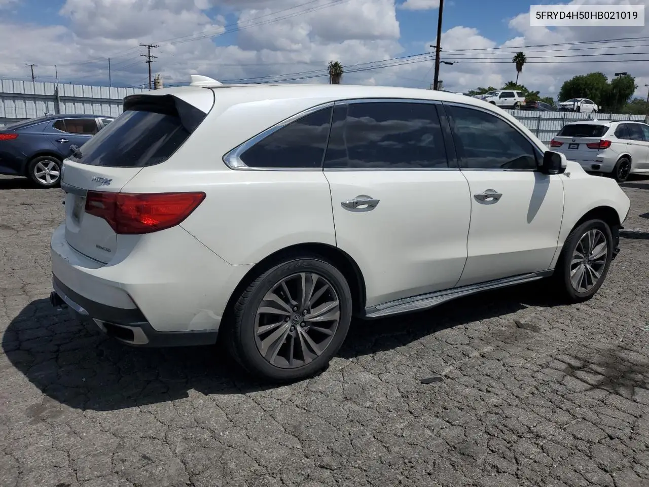 2017 Acura Mdx Technology VIN: 5FRYD4H50HB021019 Lot: 56594015