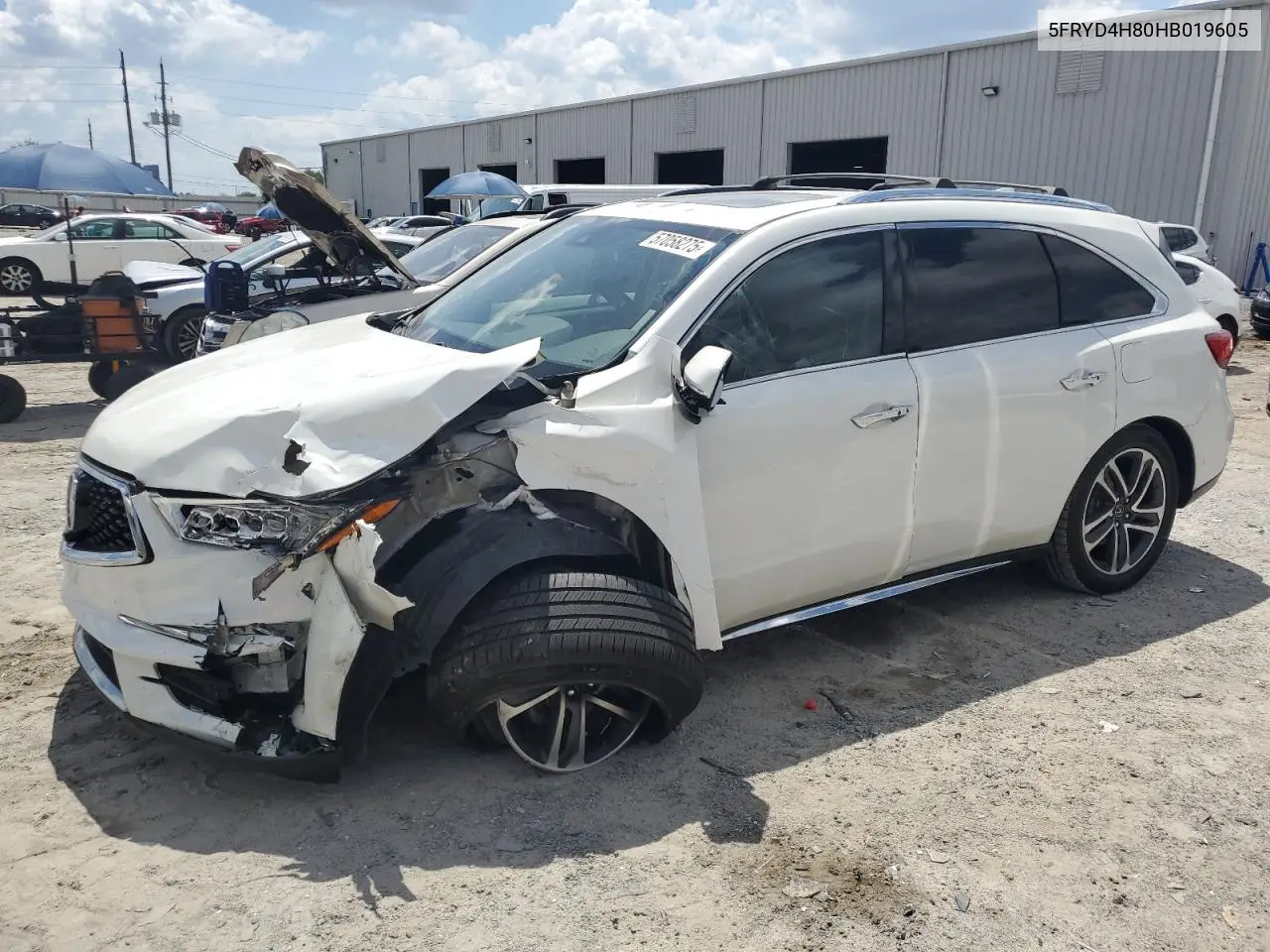 2017 Acura Mdx Advance VIN: 5FRYD4H80HB019605 Lot: 57058275