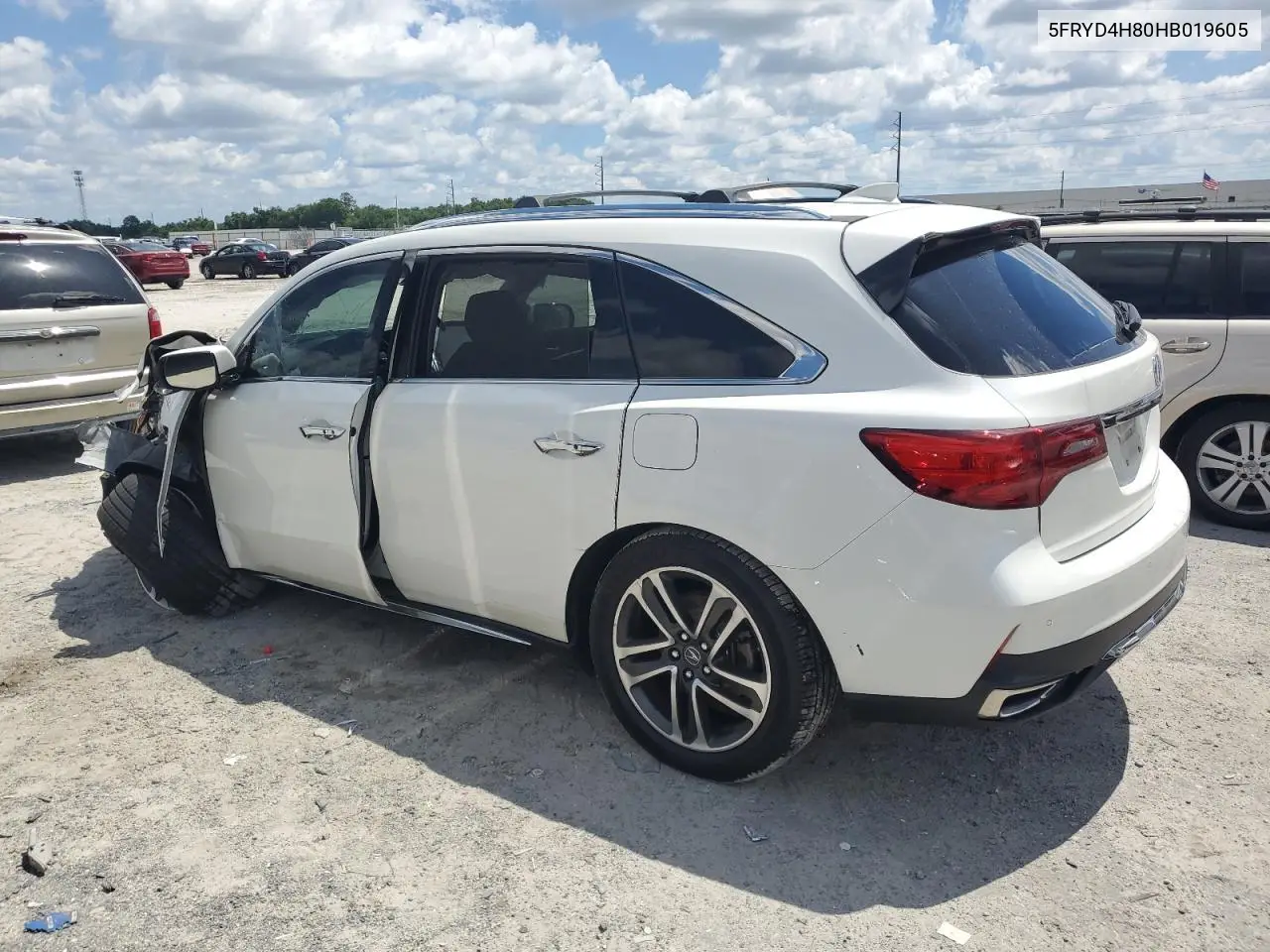 2017 Acura Mdx Advance VIN: 5FRYD4H80HB019605 Lot: 57058275
