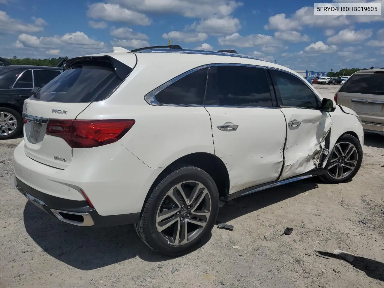 2017 Acura Mdx Advance VIN: 5FRYD4H80HB019605 Lot: 57058275